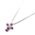 Damiani Ruby 1P Diamond Necklace 18K White Gold Red 4.2g