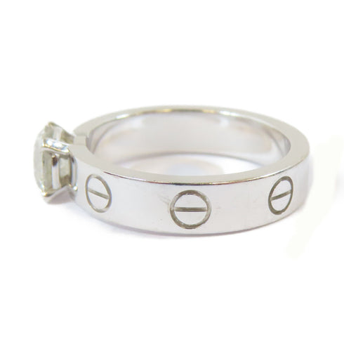 CARTIER Love Solitaire 0.70ct Diamond Ring 18K White Gold Cartier#49 US#4.75