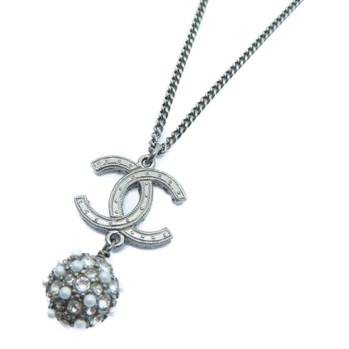 Chanel Necklace Metal Grey 0782 TEST