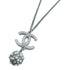 Chanel Necklace Metal Grey 0782 TEST