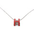 HERMES Necklace pop H Accessories Enamel/Metal Red/Silver