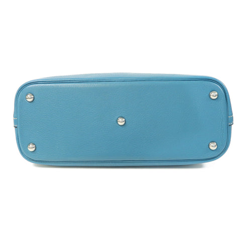 HERMES PHW Bolide 31 2 Way Shoulder Bag Clemence Leather Blue Jean