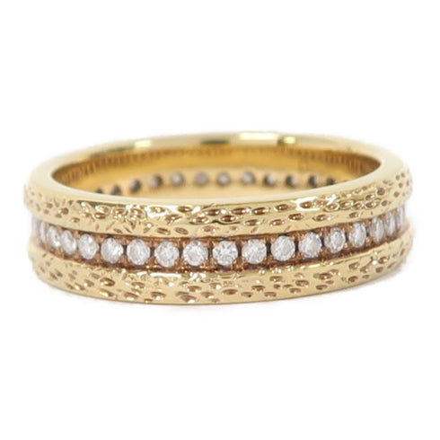 Fine Jewelry Diamond 5.0g Ring 18K Yellow Gold US#5.25