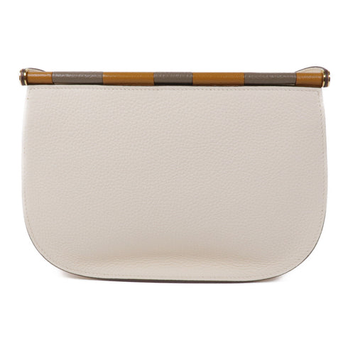 HERMES GHW Sac Saut Hermes 25 Shoulder Bag Taurillon Clemence Leather Nata