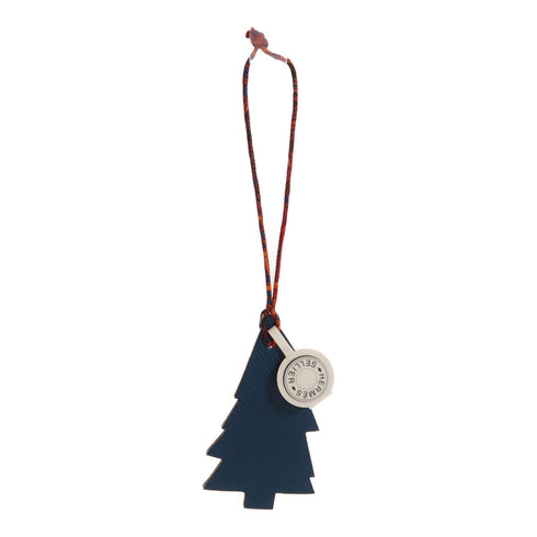 HERMES Christmas Tree Charm Epsom Leather Purple Navy
