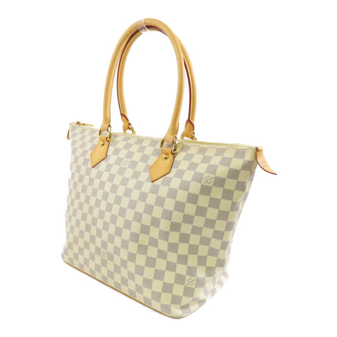 LOUIS VUITTON LV GHW Saleya MM Shoulder Tote Bag Handbag N51185 Damier Azur