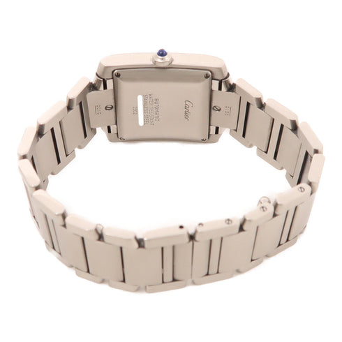 CARTIER Tank Francaise Automatic Watch 2302 Stainless Steel White