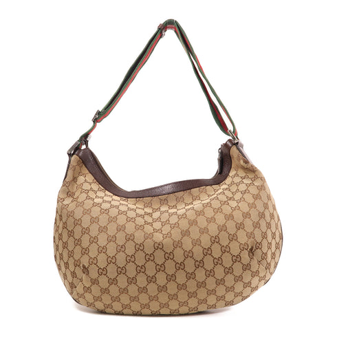 GUCCI GG SHW GG Shoulder Bag 189752 Coated Canvas Brown