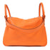 HERMES PHW Lindy 30 2 Way Shoulder Bag Veau Swift Leather Orange