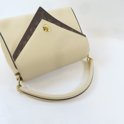 LOUIS VUITTON LV GHW Double V 2 Way Shoulder Bag M54438 Monogram Calfskin White