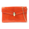 BVLGARI GHW Chain Shoulder Bag Patent Leather Orange