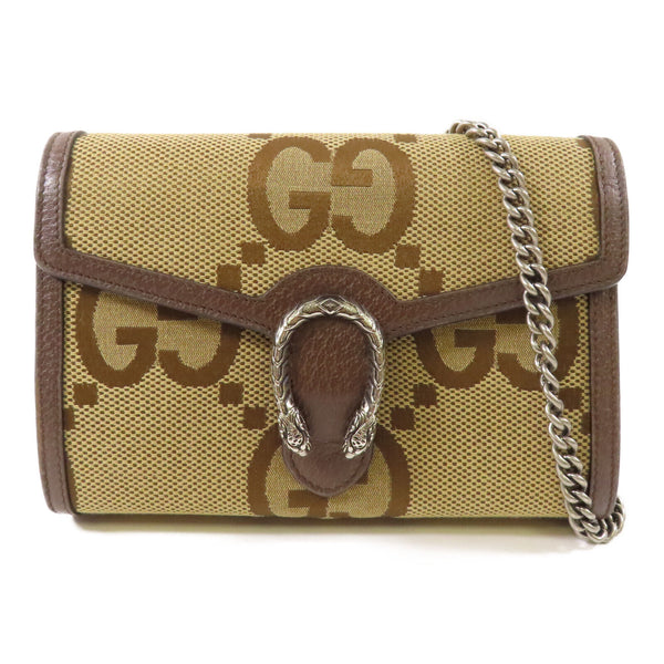 GUCCI GG Love Parade Chain Shoulder Bag 401231 Canvas Brown