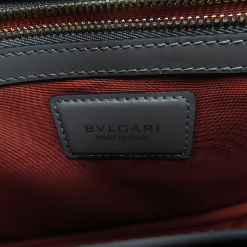 BVLGARI GHW Serpenti Forever Shoulder Bag Calfskin Leather 286515 Khaki