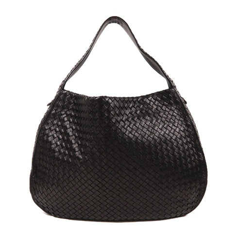 BOTTEGA VENETA BV 2 Way Shoulder Bag Lambskin Leather Black