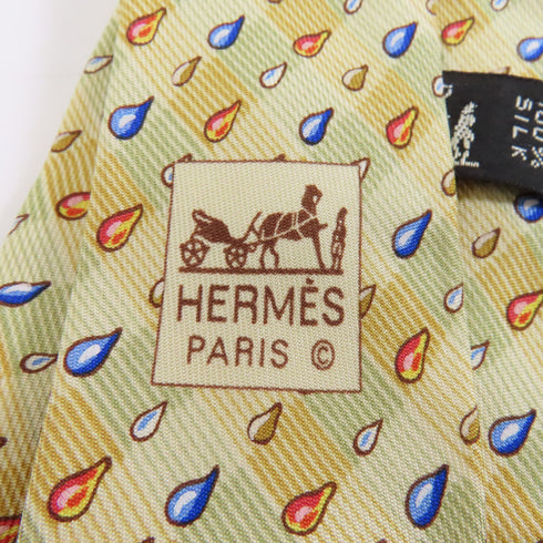 HERMES Tie Silk Yellow v1