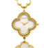 Van Cleef & Arpels Alhambra Quartz Watch VCARD68000 18K Yellow Gold White