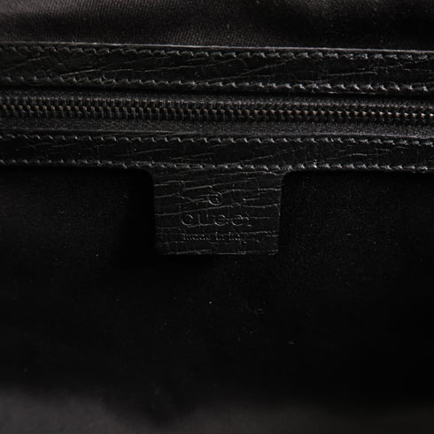 GUCCI GG Bamboo Bullet Shoulder Bag Canvas 111713 Black