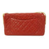 CHANEL Quilted CC Shoulder Bag Caviar Leather Red
