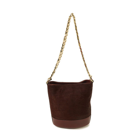 MULBERRY GHW 2way Shoulder Bag Calfskin Leather Bordeaux Color