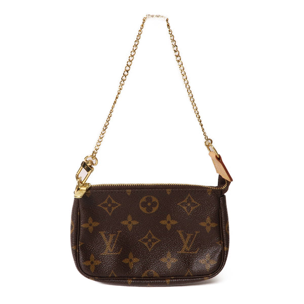 LOUIS VUITTON LV GHW Pochette Accessories Hand Bag Monogram M58009 Brown