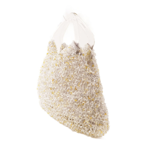 ANTEPRIMA Hand Bag Nylon/PVC Grey/White/Yellow