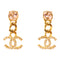 CHANEL CC Earrings C23.C Metal/PVC Gold/Pink