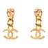 CHANEL CC Earrings C23.C Metal/PVC Gold/Pink