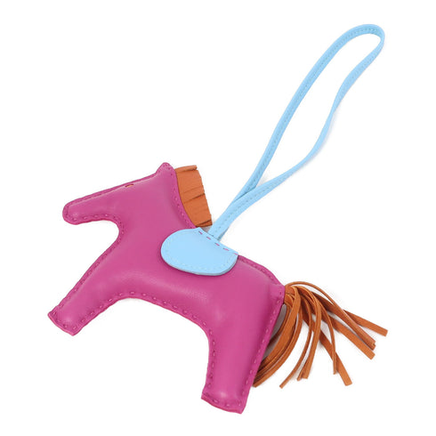 HERMES Rodeo MM Charm/Strap Veau Swift Purple/Blue