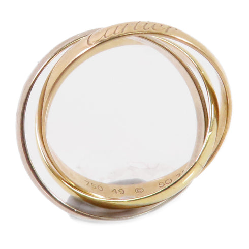 CARTIER Trinity Ring Cartier#49 US#4.25 18K Yellow Gold White Gold Rose Gold