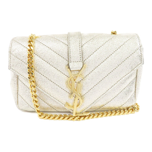 SAINT LAURENT YSL GHW Paris Baby Chai Chain Shoulder Bag 399289 Calfskin Leather