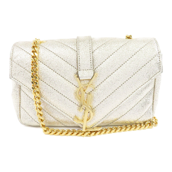 SAINT LAURENT YSL GHW Paris Baby Chai Chain Shoulder Bag 399289 Calfskin Leather