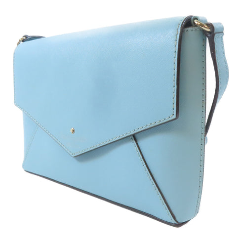 Kate Spade SHW Shoulder Crossbody Bag Calfskin Leather Light Blue