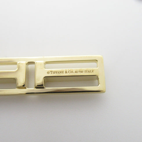 TIFFANY&CO T Two Open Vertical Bar Diamond Necklace 18K Yellow Gold