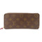 LOUIS VUITTON LV GHW Clemence Wallet M60742 Monogram Brown