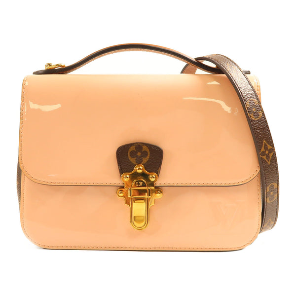 LOUIS VUITTON LV GHW Cherrywood 2 Way Bag M53355 Monogram/Patent Pink/Brown