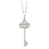 TIFFANY&CO Fleur De Lis Key Diamond Necklace PT950 Platinum 18K White Gold