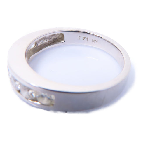 Fine Jewelry 0.71ct Diamond Ring Accessories US#6.5 18K White Gold