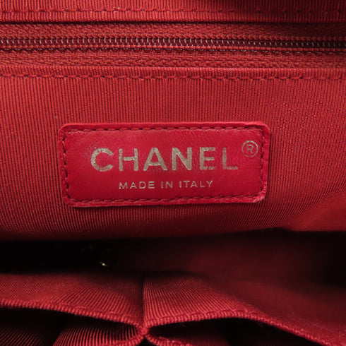 CHANEL CC Gabrielle Shoulder Bag Leather Red