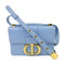 Christian Dior CD GHW Micro 30 Montaigne Shoulder Bag Calfskin Leather Blue