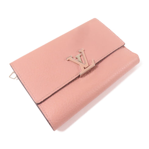 LOUIS VUITTON LV SHW Capucines Compact Wallet M62156 Leather Pink