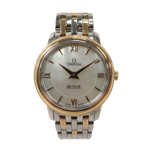 OMEGA De Ville Prestige Automatic Watch 42420276005002 18K Gold Stainless Steel