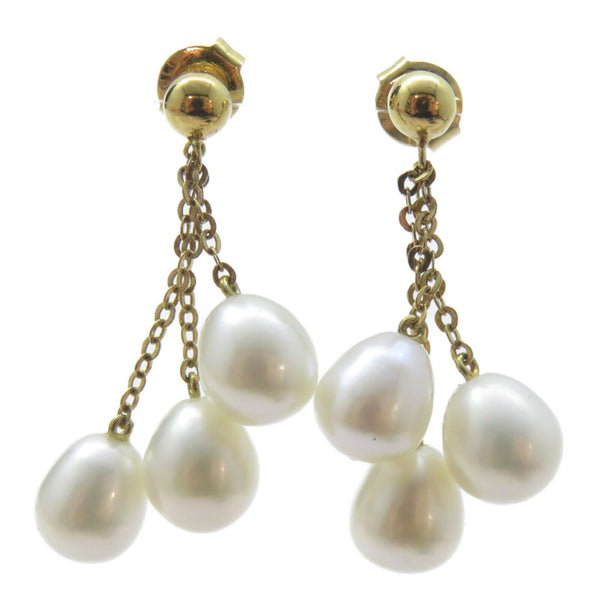 FINE JEWELRY Earrings 18K Yellow Gold/PVC Gold/White