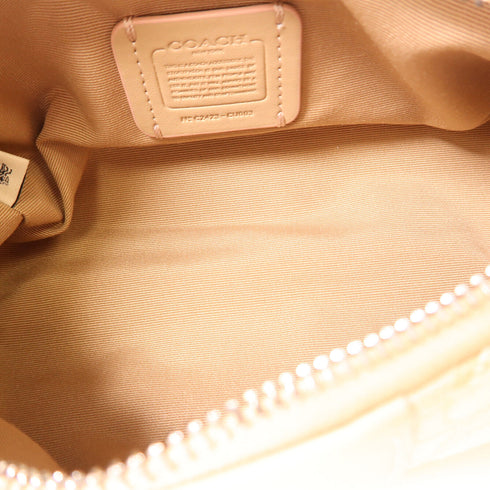 COACH SHW Barrel Handbag Canvas Leather