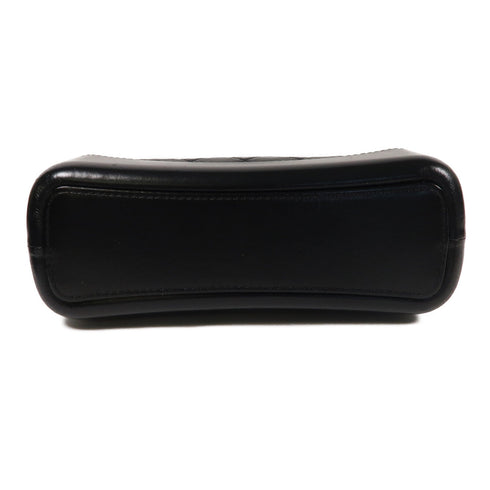 CHANEL CC GHW/SHW Gabrielle MM Chain Shoulder Bag Lambskin Leather Black