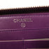 CHANEL CC SHW Long Wallet Patent Leather Purple