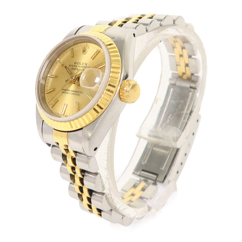 ROLEX Datejust Automatic Watch 69173 18K Yellow Gold/Stainless Steel Gold