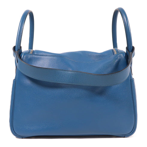 HERMES PHW Lindy 30 2 Way Shoulder Bag Evercolor Leather Colvert