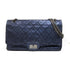 CHANEL Quilted CC SHW 2.55 Chain Shoulder Bag Calfskin Leather Navy