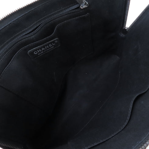 CHANEL Quilted SHW CC Handbag Shoulder Bag Calfskin Leather #21819608 Black