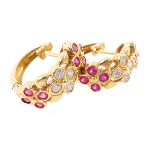 Jewelry GHW Diamond Earrings 18K Yellow Gold